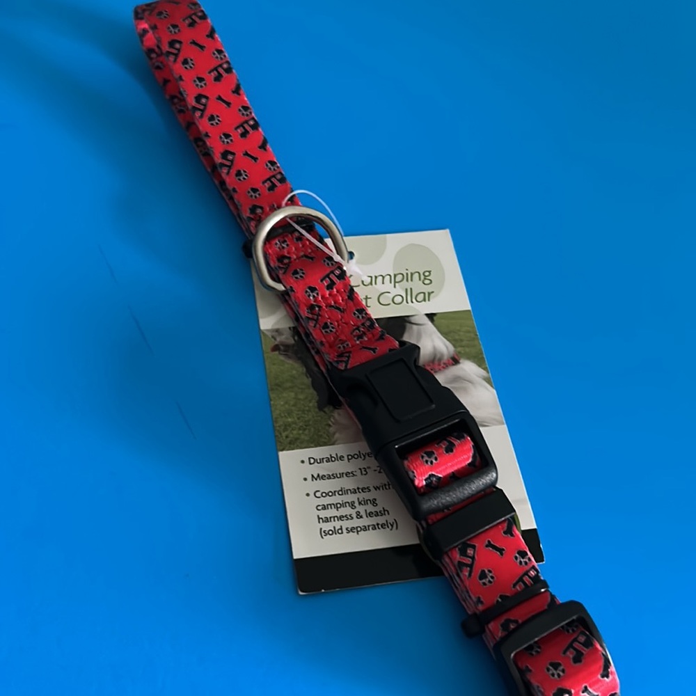 New Large Pet Collar- bones & paw prints